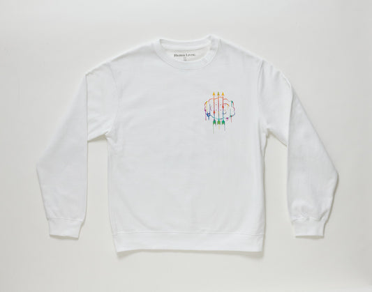 Drip Crewneck / White